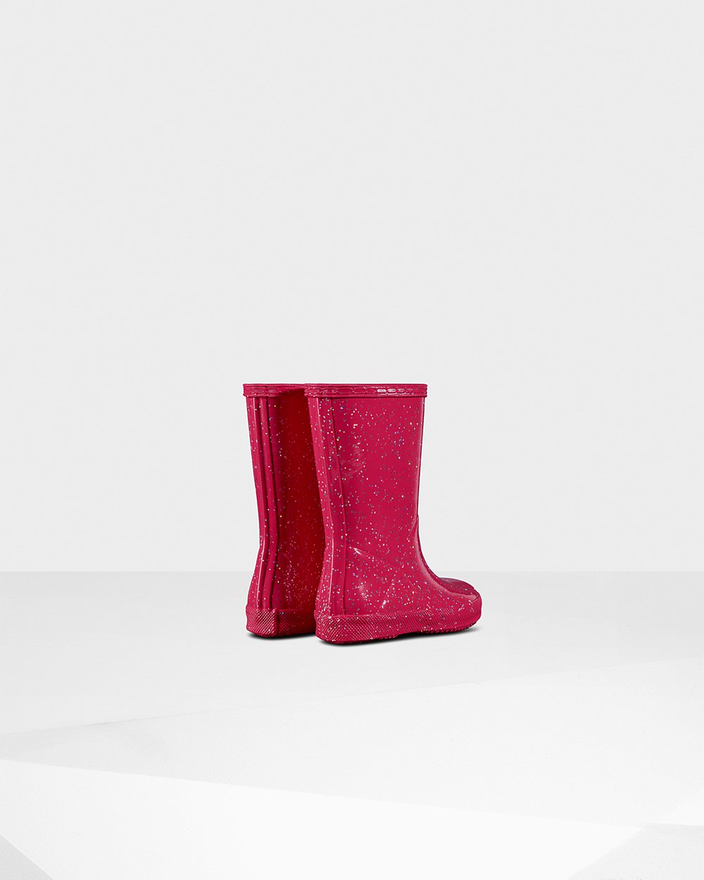 Kids Rain Boots - Hunter Original First Giant Glitter (42WTSIMZY) - Pink